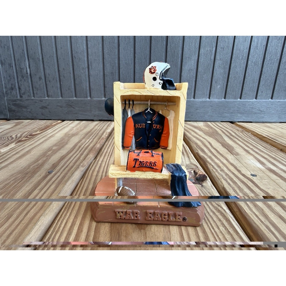 Auburn Tiger Football Sports Locker Figurine Figure NCAA Resin Ceramic 4.5" Tall